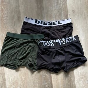 CDLP, Diesel, and Yuasa Men's Underwear Set - Black and Green - S/M